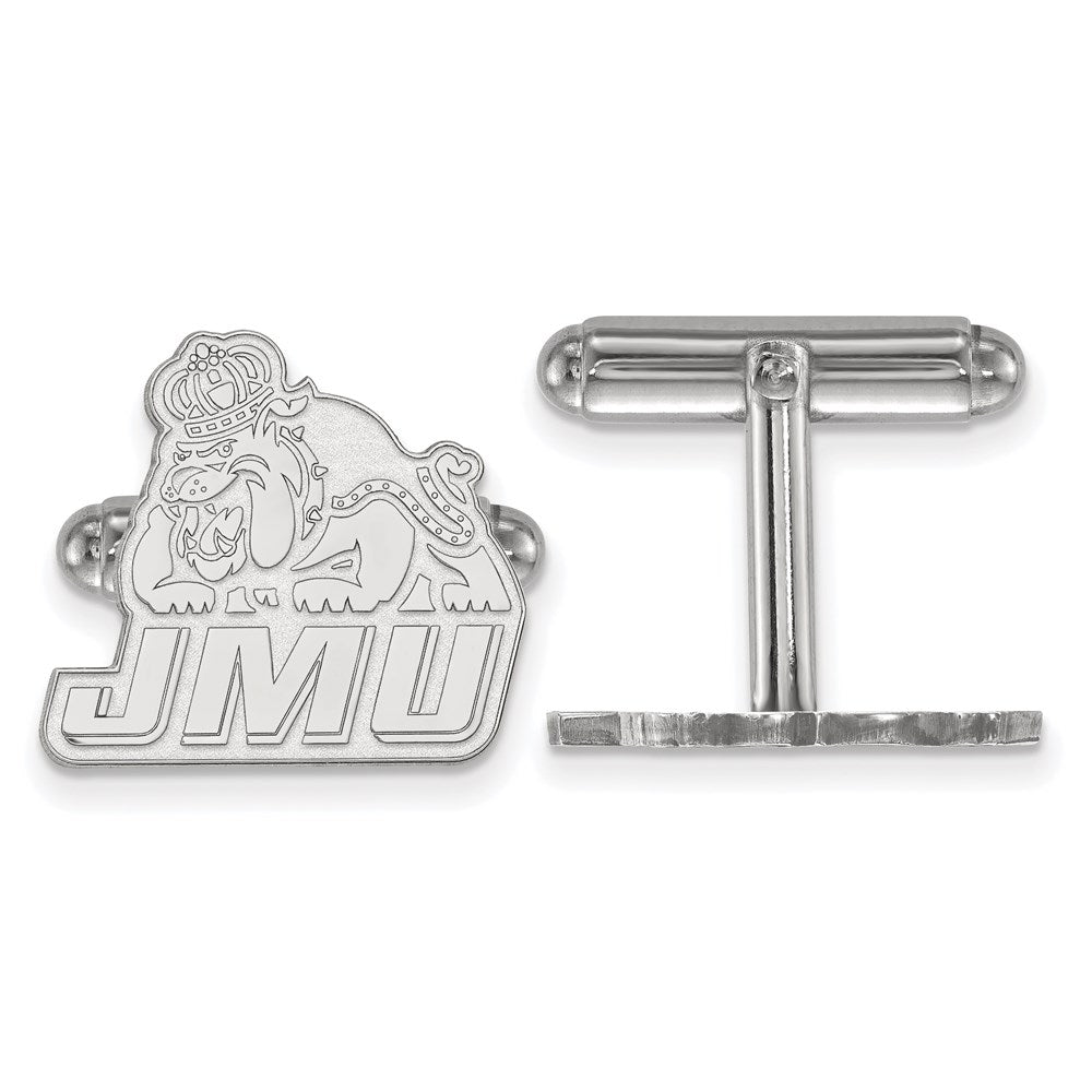 Sterling Silver Rhodium-plated James Madison University Cuff Links