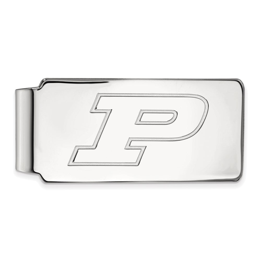 Sterling Silver Rhodium-plated Purdue Univ. Money Clip