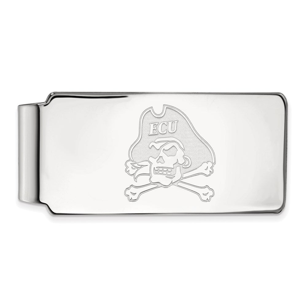 Sterling Silver Rhodium-plated East Carolina University Money Clip