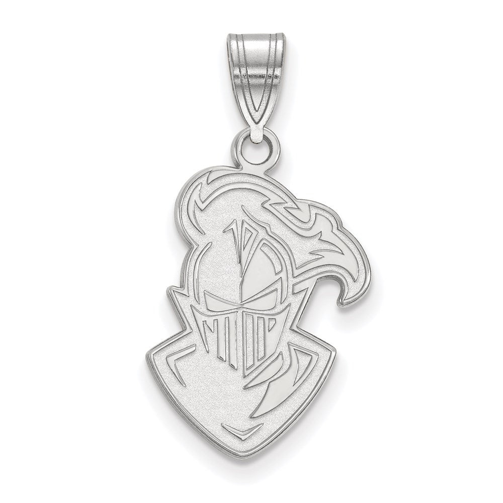 Sterling Silver Rhodium-plated Furman University Large Pendant