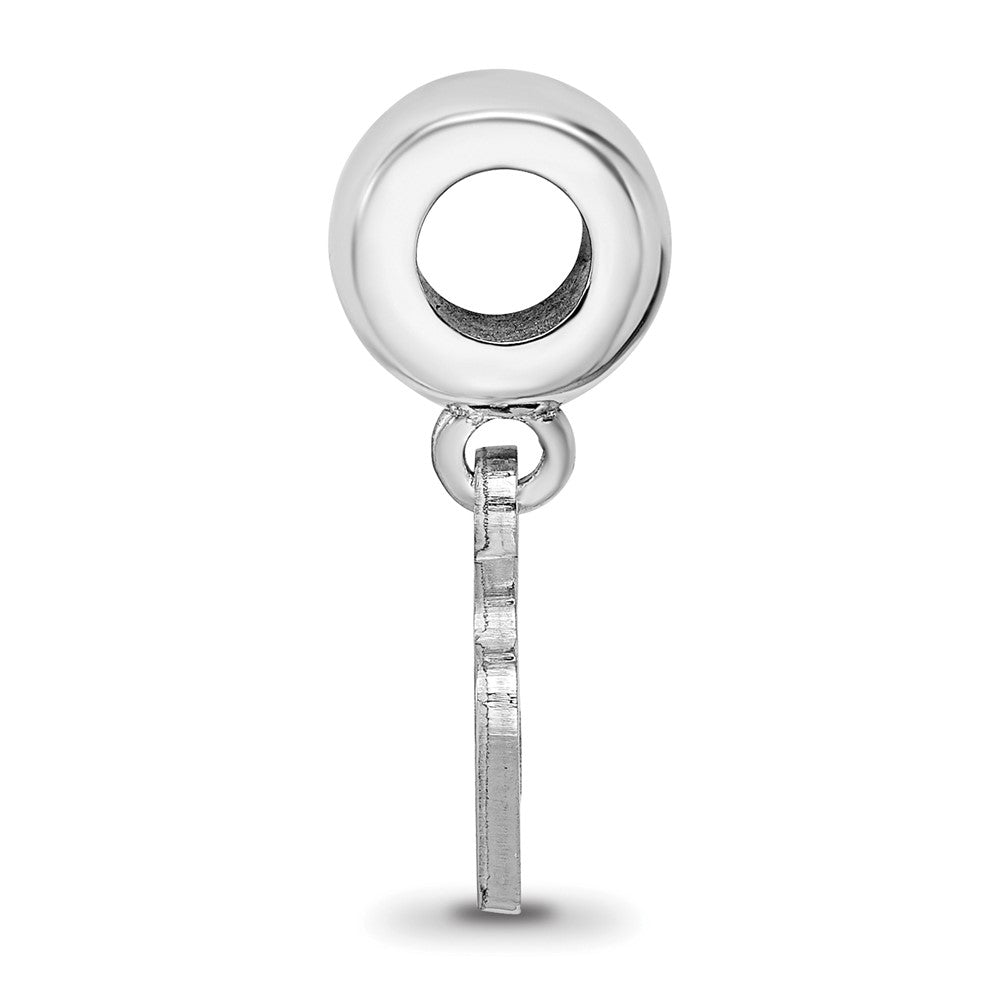 Sterling Silver Rhodium-plated Georgia Southern U. Dangle Bead