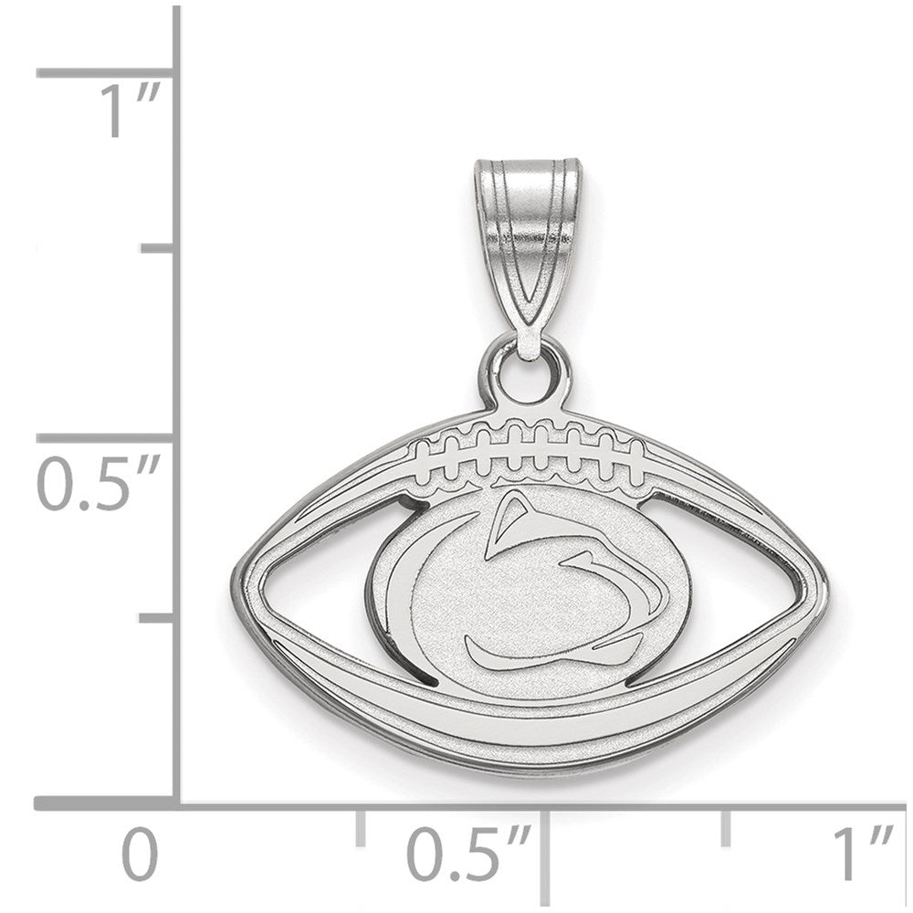 Sterling Silver Rhodium-plated Penn State University Football Pendant