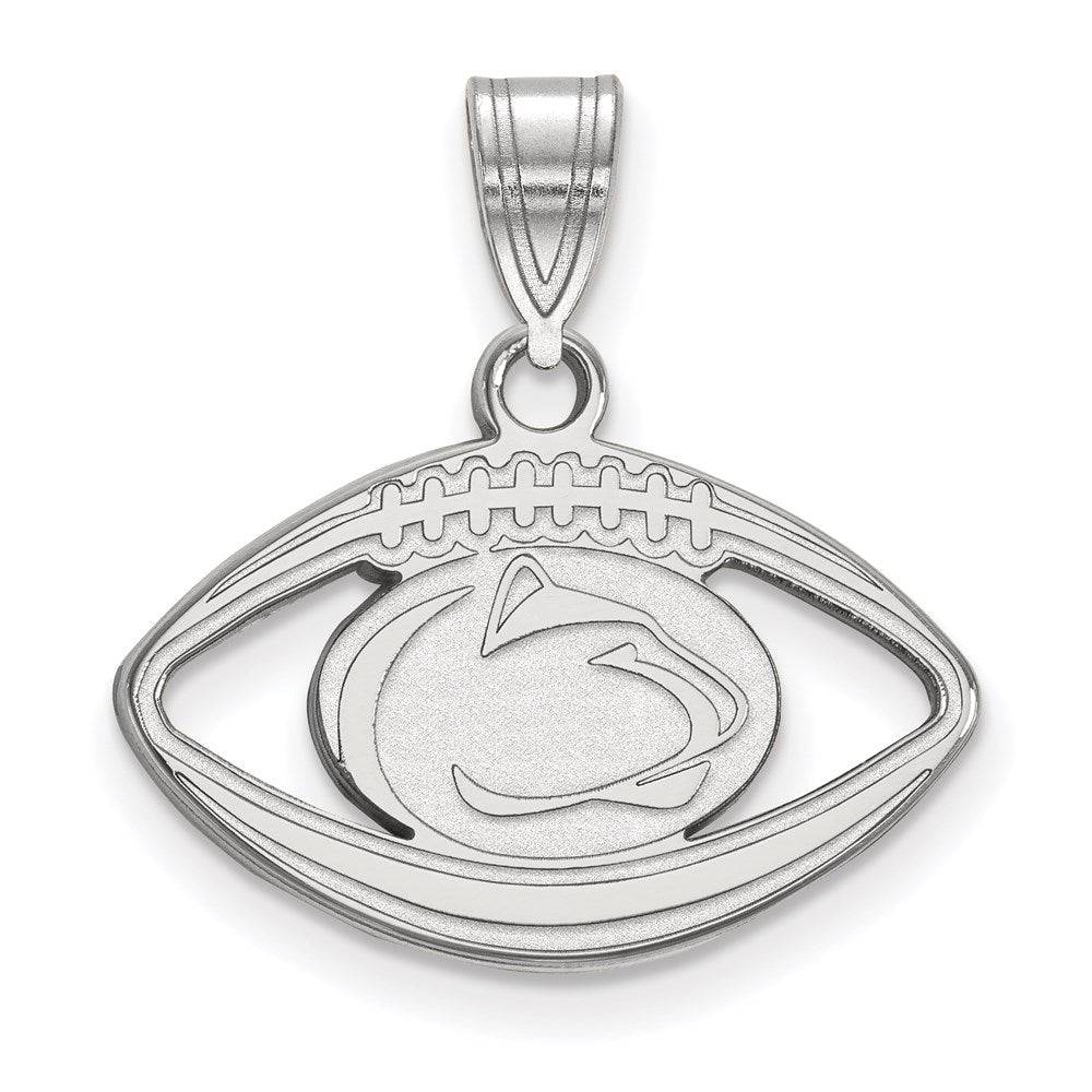 Sterling Silver Rhodium-plated Penn State University Football Pendant
