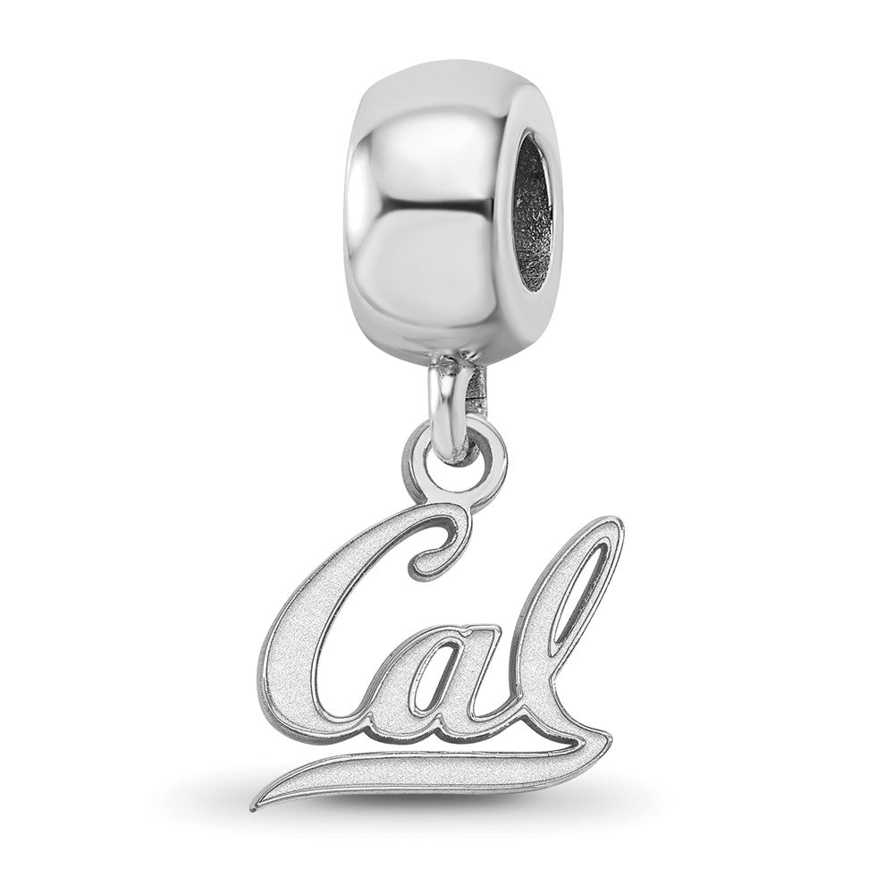 Sterling Silver Rhodium-plated U. of California Berkeley Dangle Bead