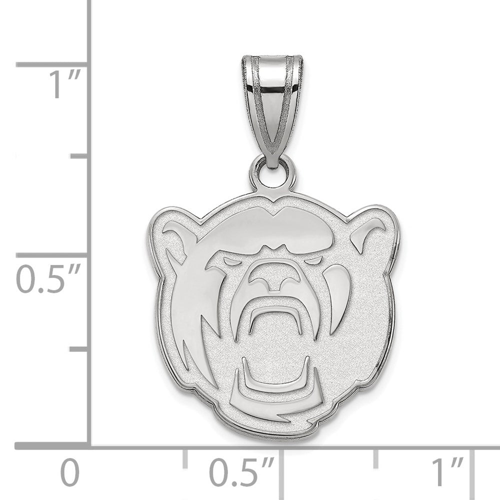 Sterling Silver Rhodium-plated Baylor University Medium Pendant