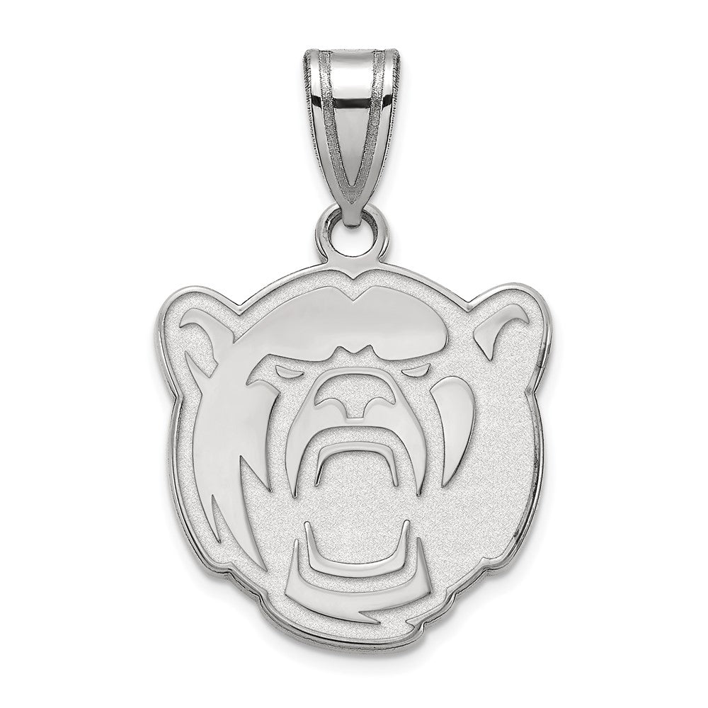 Sterling Silver Rhodium-plated Baylor University Medium Pendant