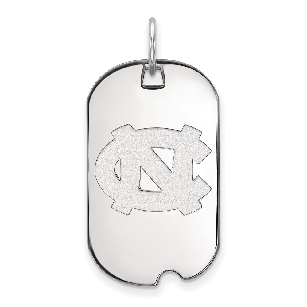 Sterling Silver Rhodium-plated Univ. of North Carolina Small Dog Tag