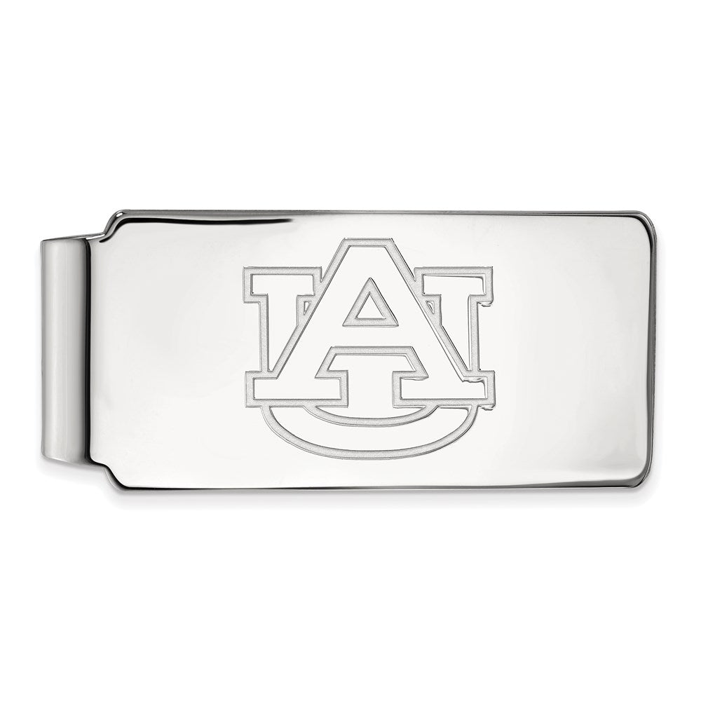 Sterling Silver Rhodium-plated Auburn University Money Clip
