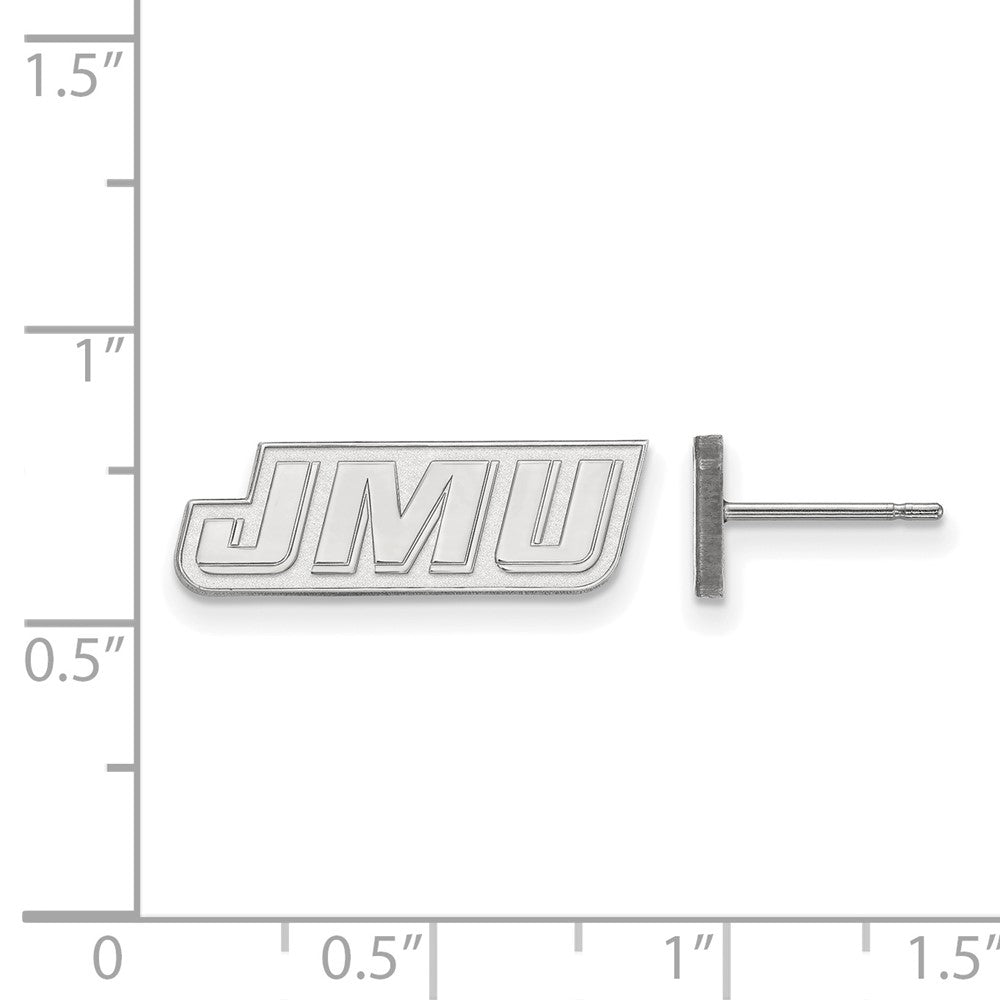 Sterling Silver Rhodium-plated James Madison Univ. XS Post Earrings