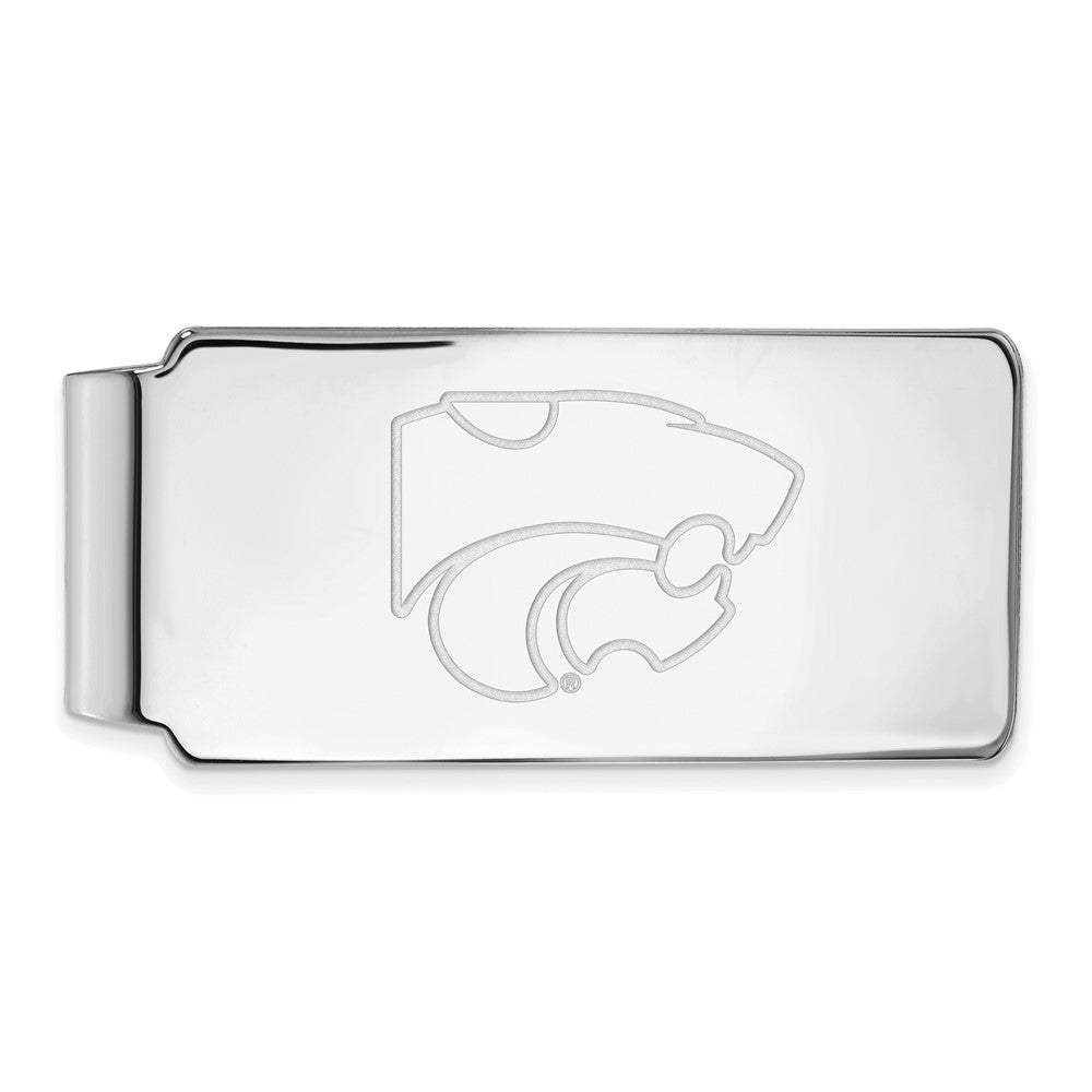 Sterling Silver Rhodium-plated Kansas State University Money Clip