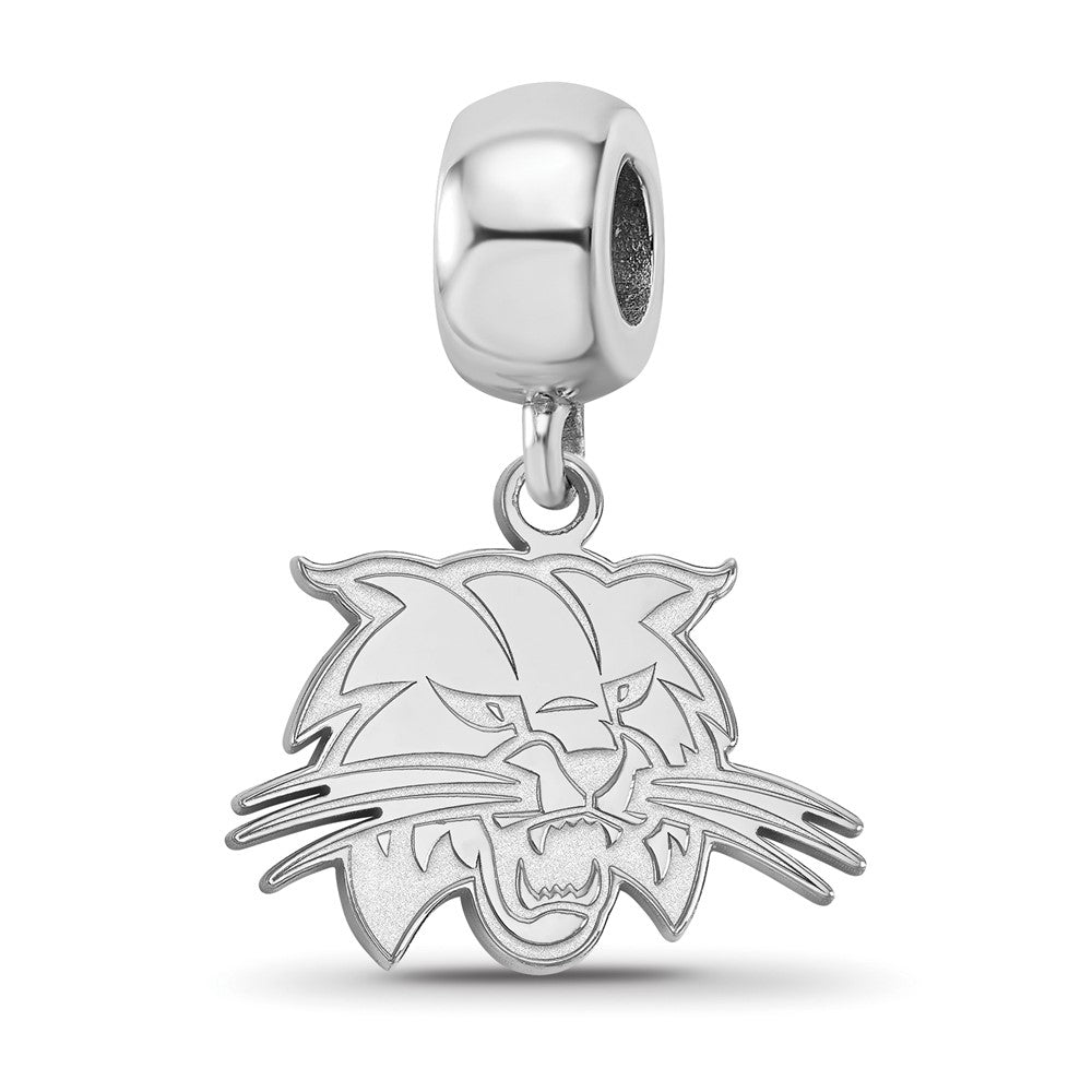 Sterling Silver Rhodium-plated Ohio University Small Dangle Bead