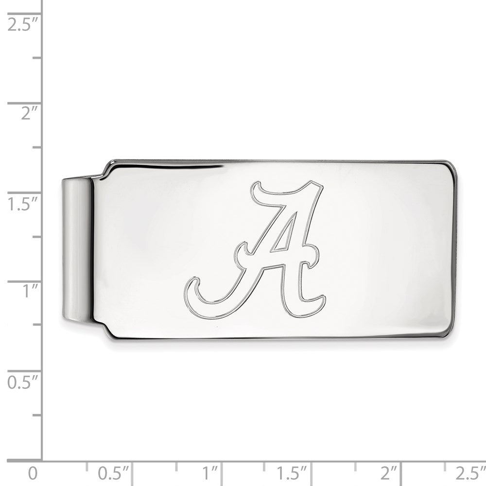 Sterling Silver Rhodium-plated University of Alabama Money Clip