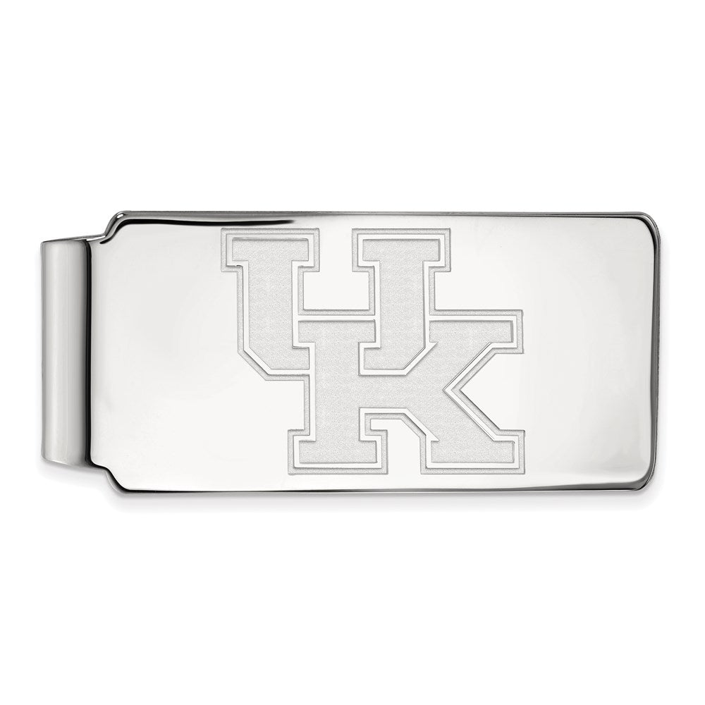 Sterling Silver Rhodium-plated University of Kentucky Money Clip