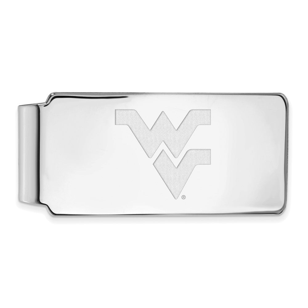 Sterling Silver Rhodium-plated West Virginia University Money Clip