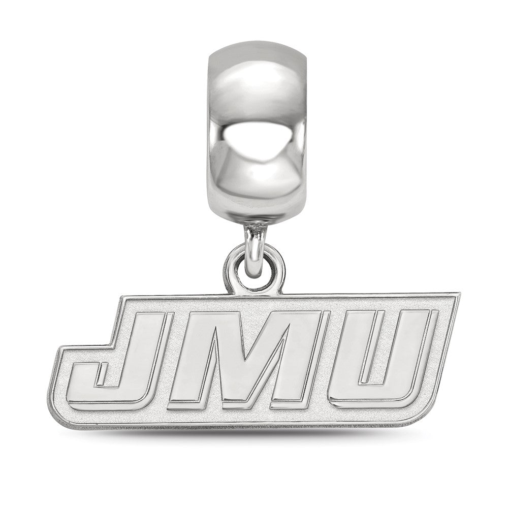 Sterling Silver Rhodium-plated James Madison University XS Dangle Bead