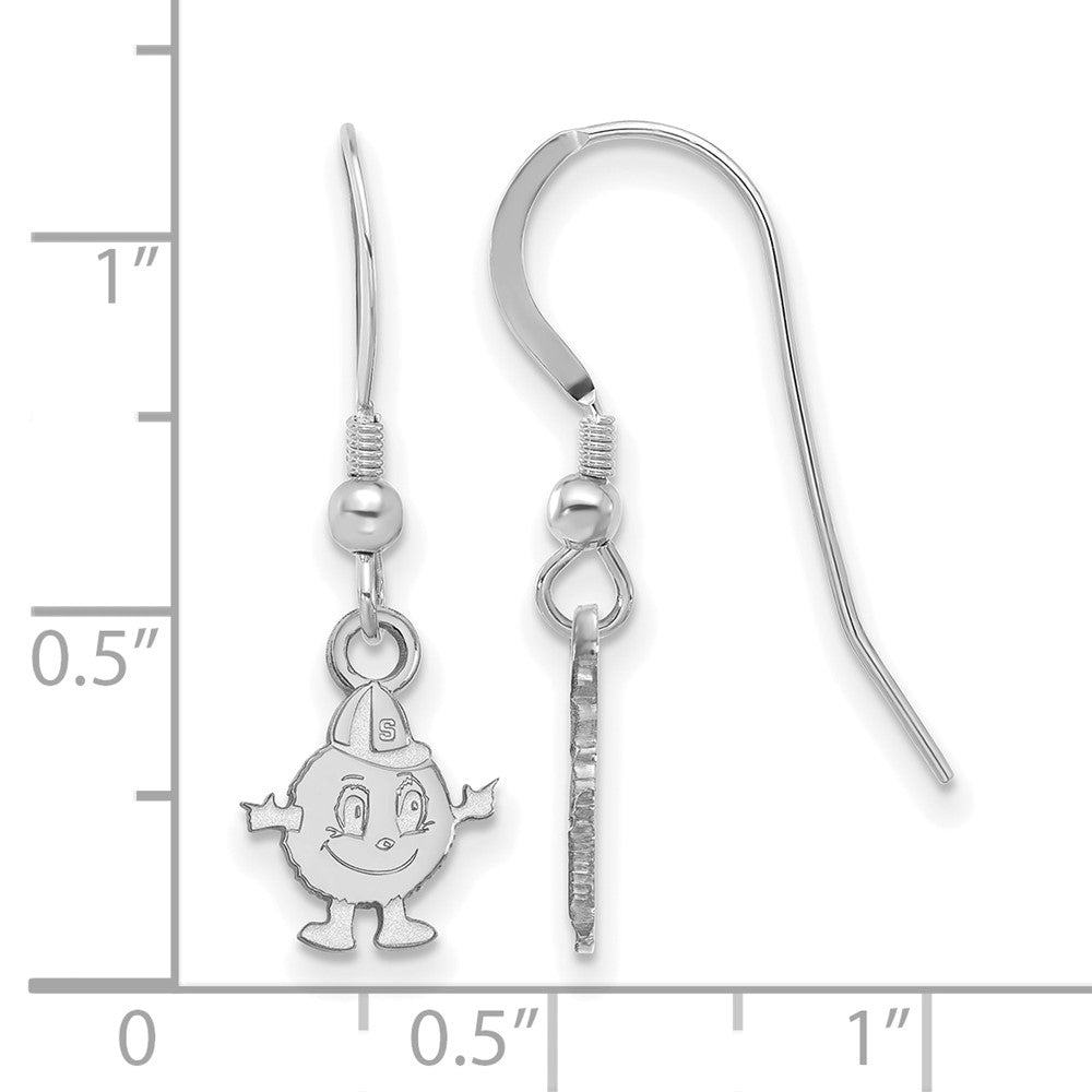 Sterling Silver Rhodium-plated Syracuse University XS Dangle Earrings