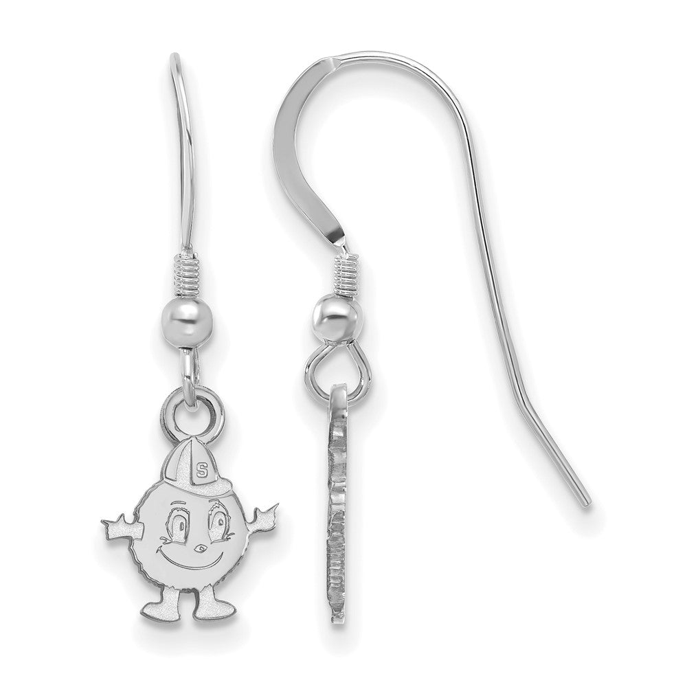 Sterling Silver Rhodium-plated Syracuse University XS Dangle Earrings