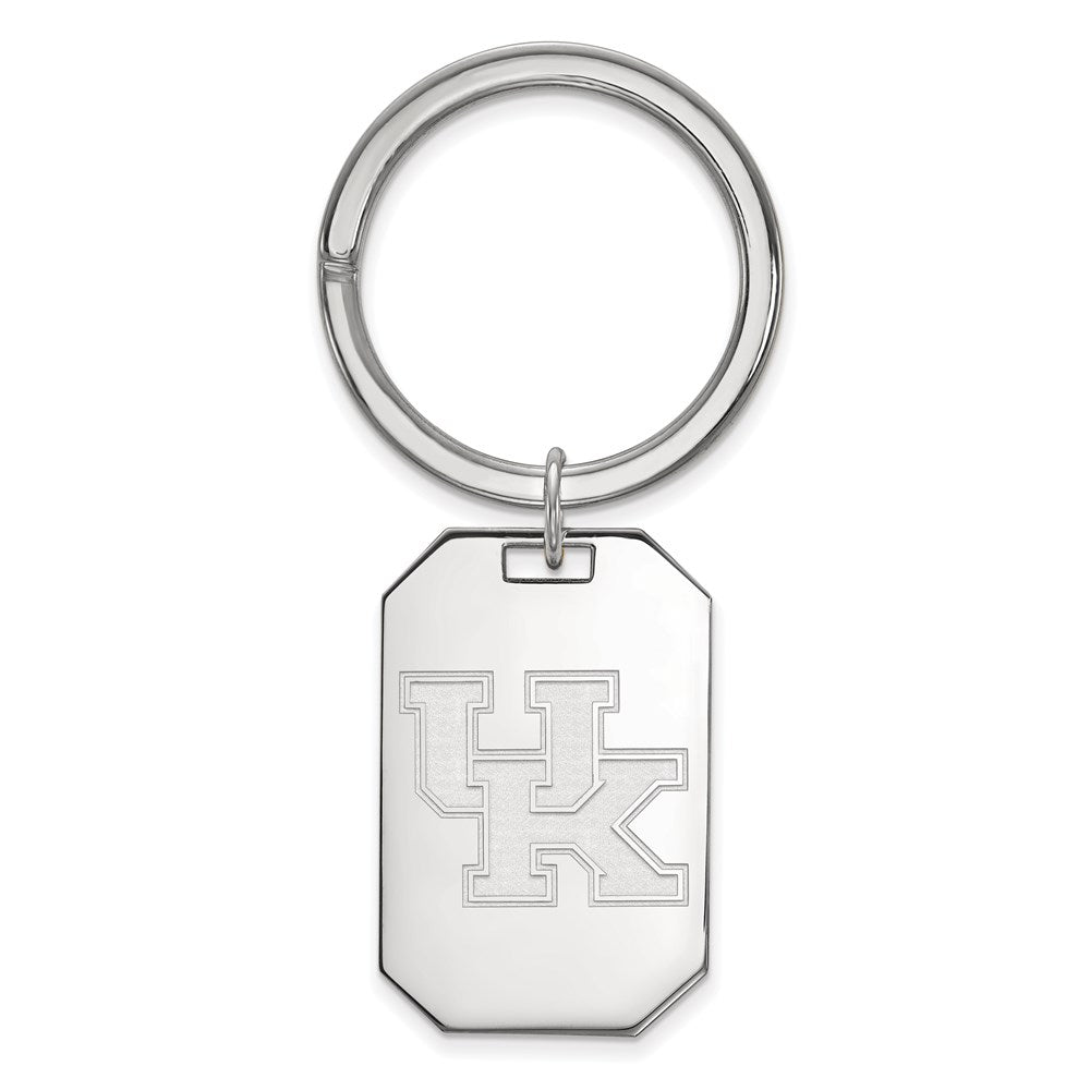 Sterling Silver Rhodium-plated University of Kentucky Key Ring