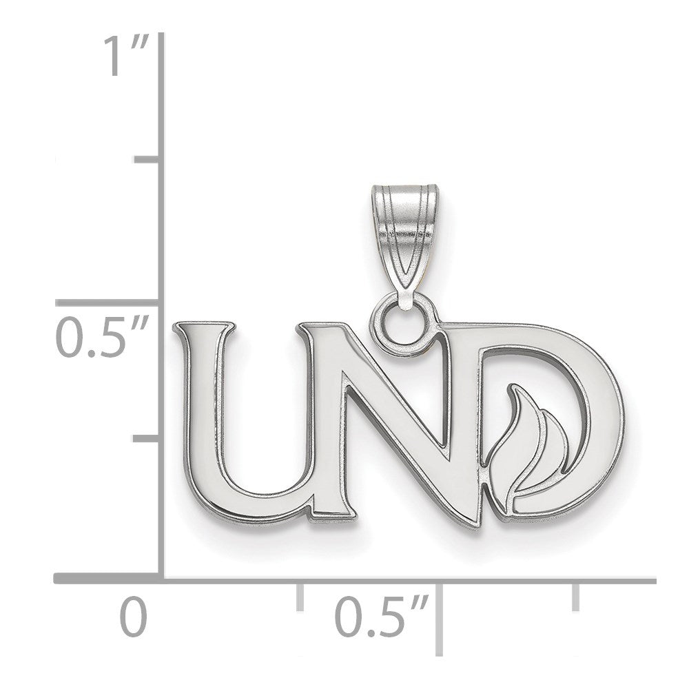 10K White Gold University of North Dakota Small Pendant