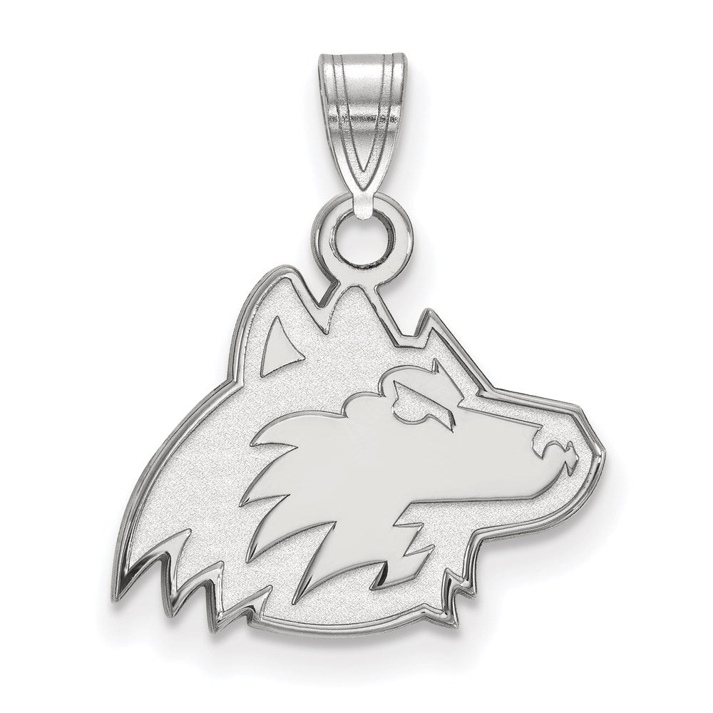 Sterling Silver Rhodium-plated Northern Illinois University Small Pendant