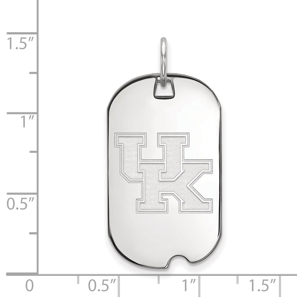 Sterling Silver Rhodium-plated University of Kentucky Small Dog Tag