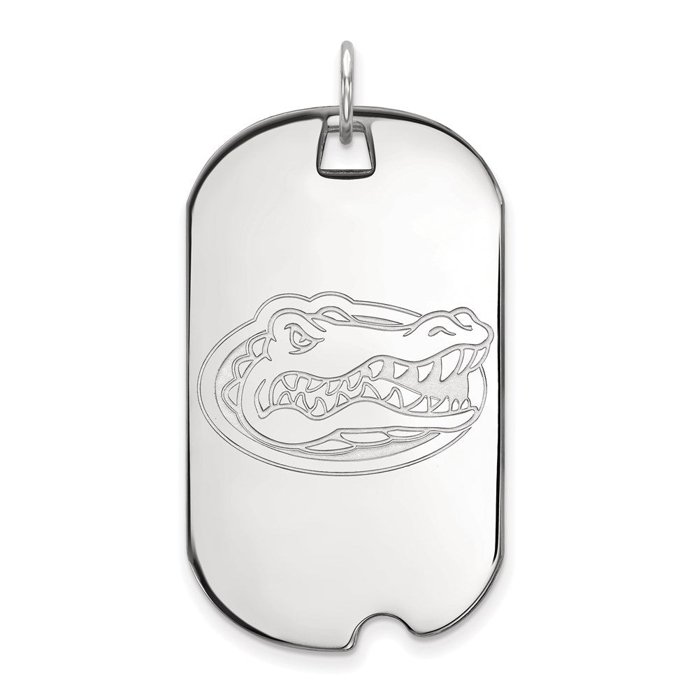 Sterling Silver Rhodium-plated University of Florida Large Dog Tag