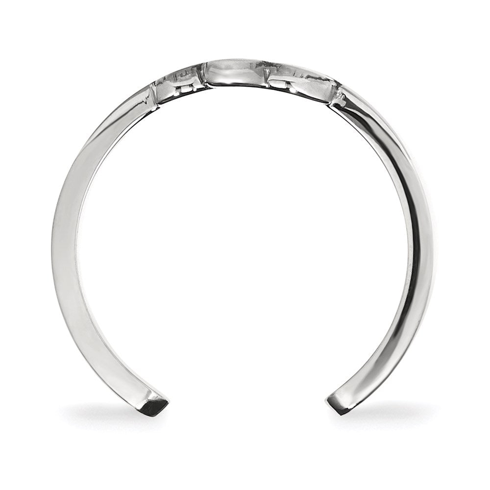 Sterling Silver Rhodium-plated Clemson University Toe Ring