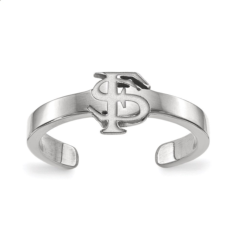 Sterling Silver Rhodium-plated Florida State University Toe Ring
