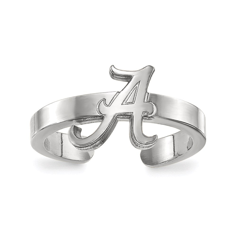 Sterling Silver Rhodium-plated University of Alabama Toe Ring