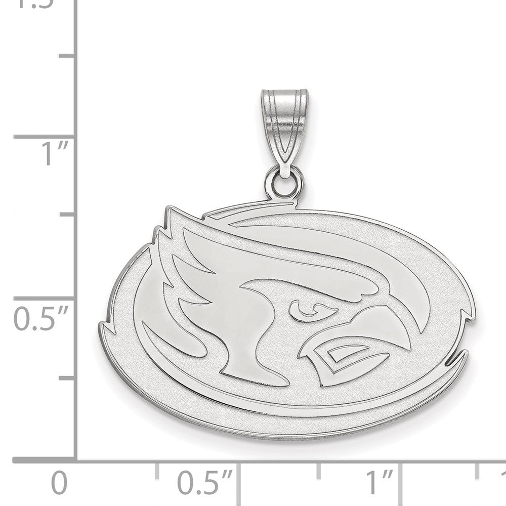 Sterling Silver Rhodium-plated Iowa State University Large Pendant