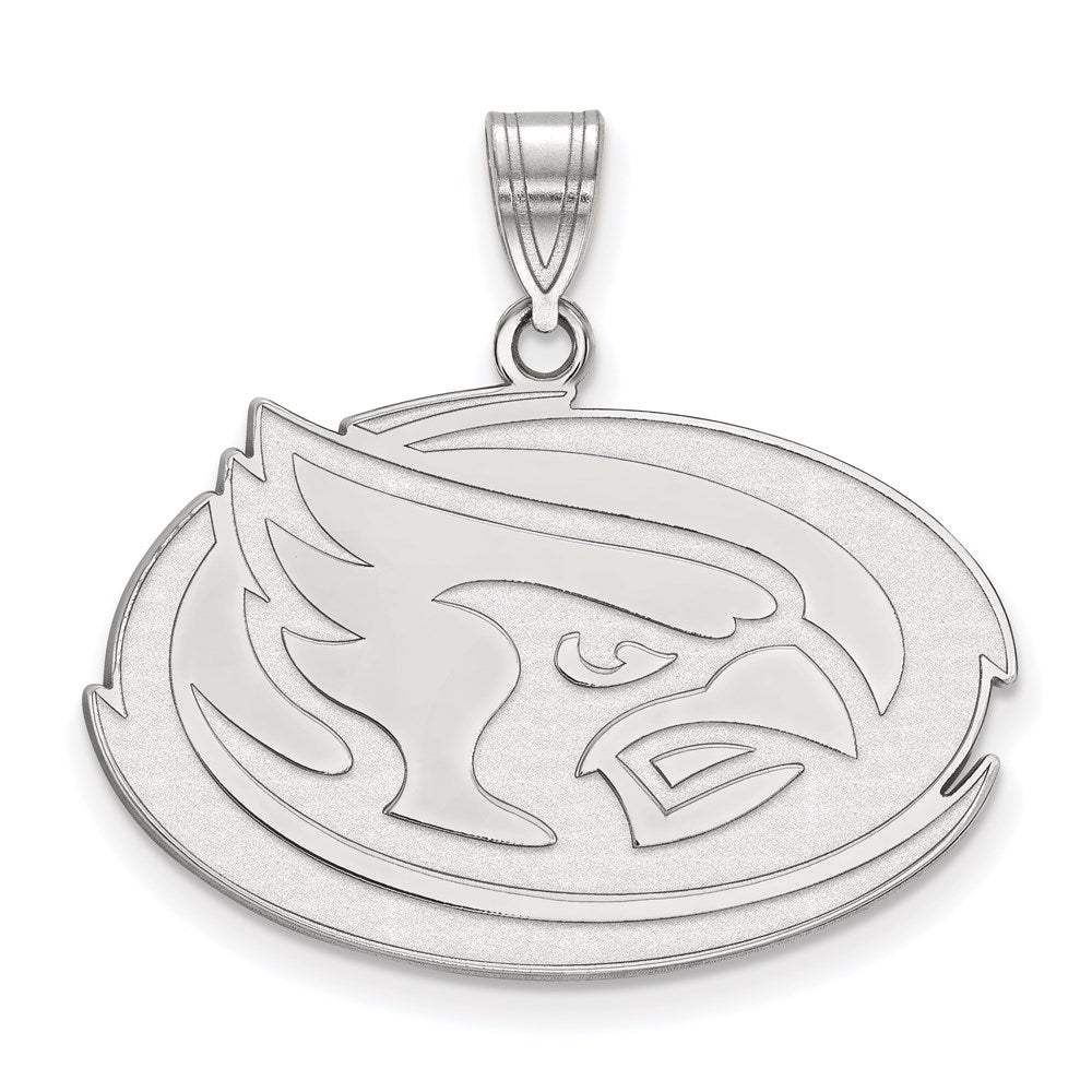 Sterling Silver Rhodium-plated Iowa State University Large Pendant