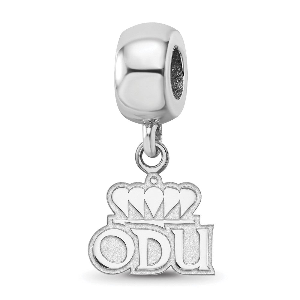 Sterling Silver Rhodium-plated Logo Art Old Dominion University XS Dangle Bead