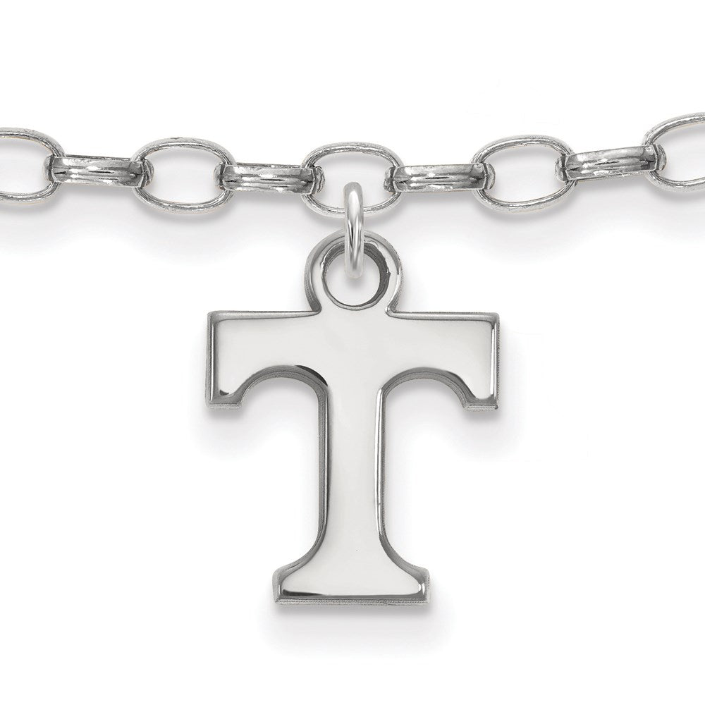 Sterling Silver Rhodium-plated University of Tennessee Anklet