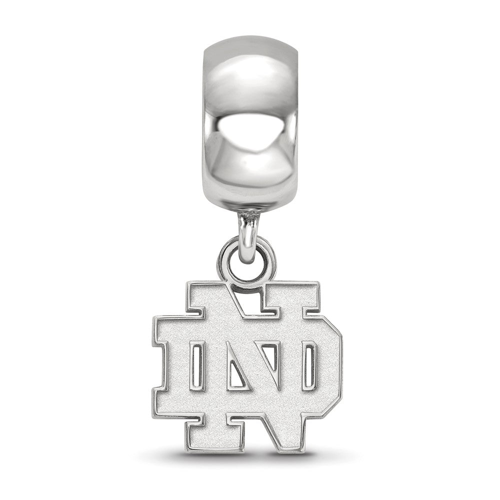 Sterling Silver Rhodium-plated U. of Notre Dame XS Dangle Bead