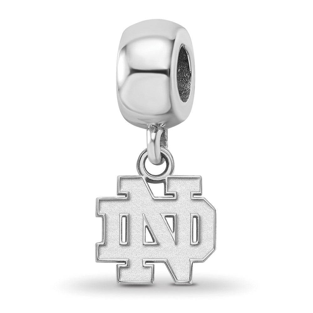 Sterling Silver Rhodium-plated U. of Notre Dame XS Dangle Bead