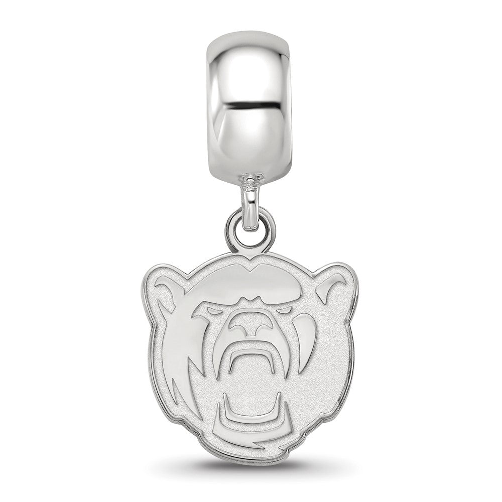 Sterling Silver Rhodium-plated Baylor University Small Dangle Bead