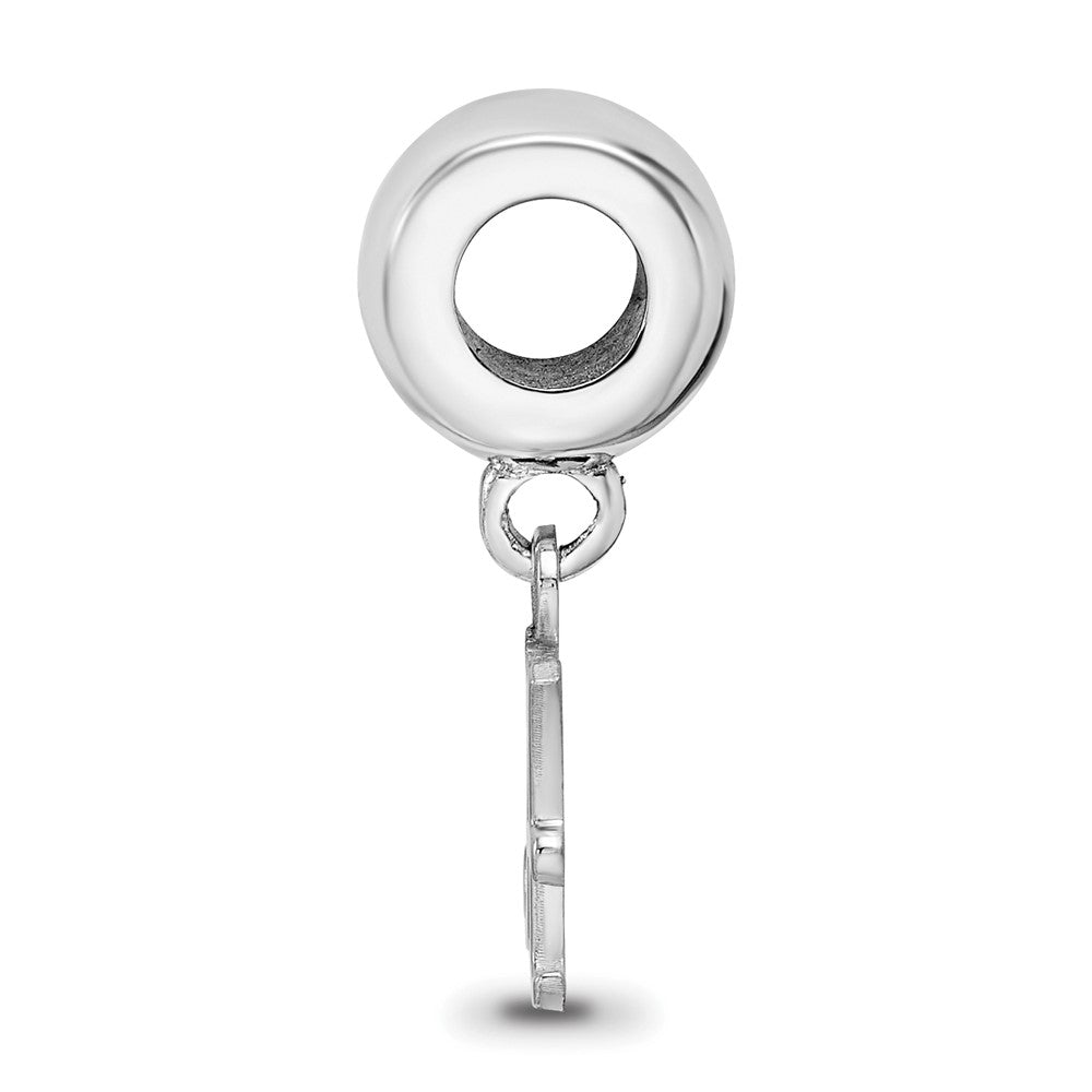 Sterling Silver Rhod-plated University of Alabama XS Dangle Bead