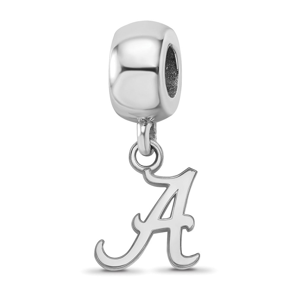 Sterling Silver Rhod-plated University of Alabama XS Dangle Bead
