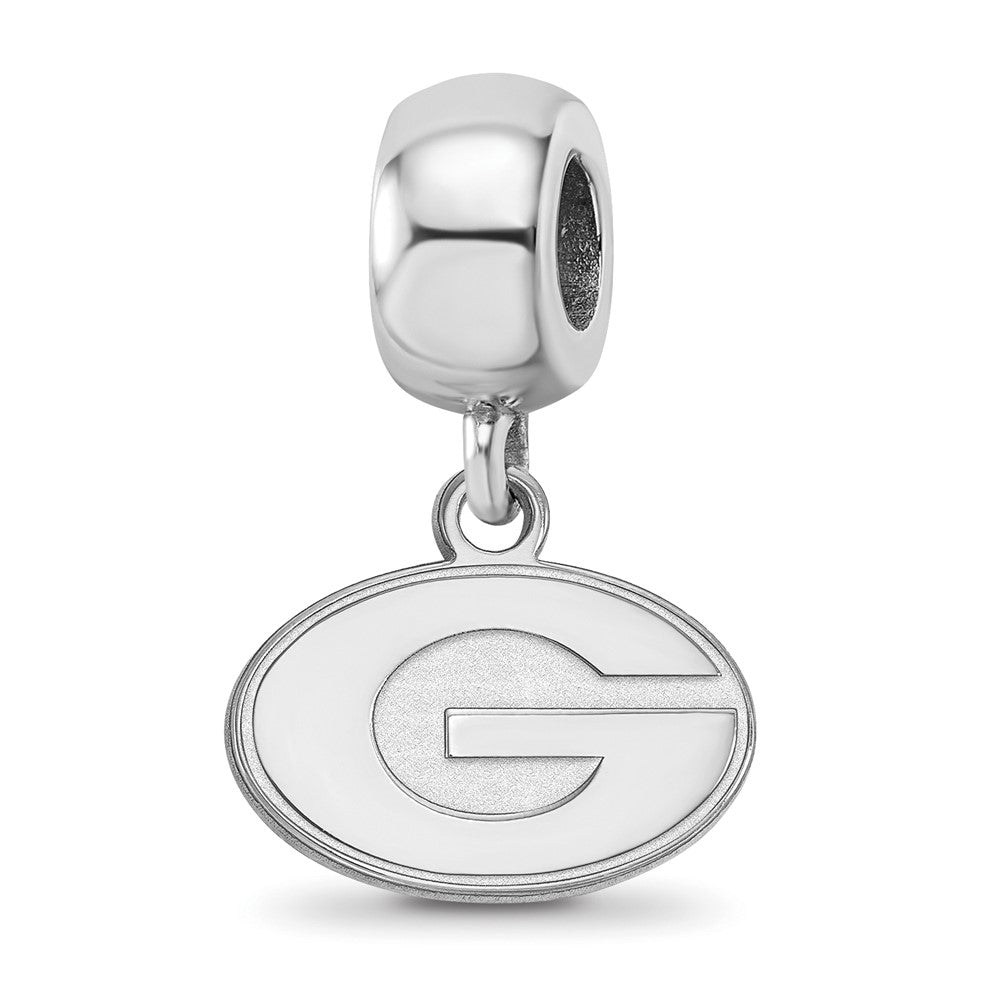 Sterling Silver Rhodium-plated University of Georgia XS Dangle Bead