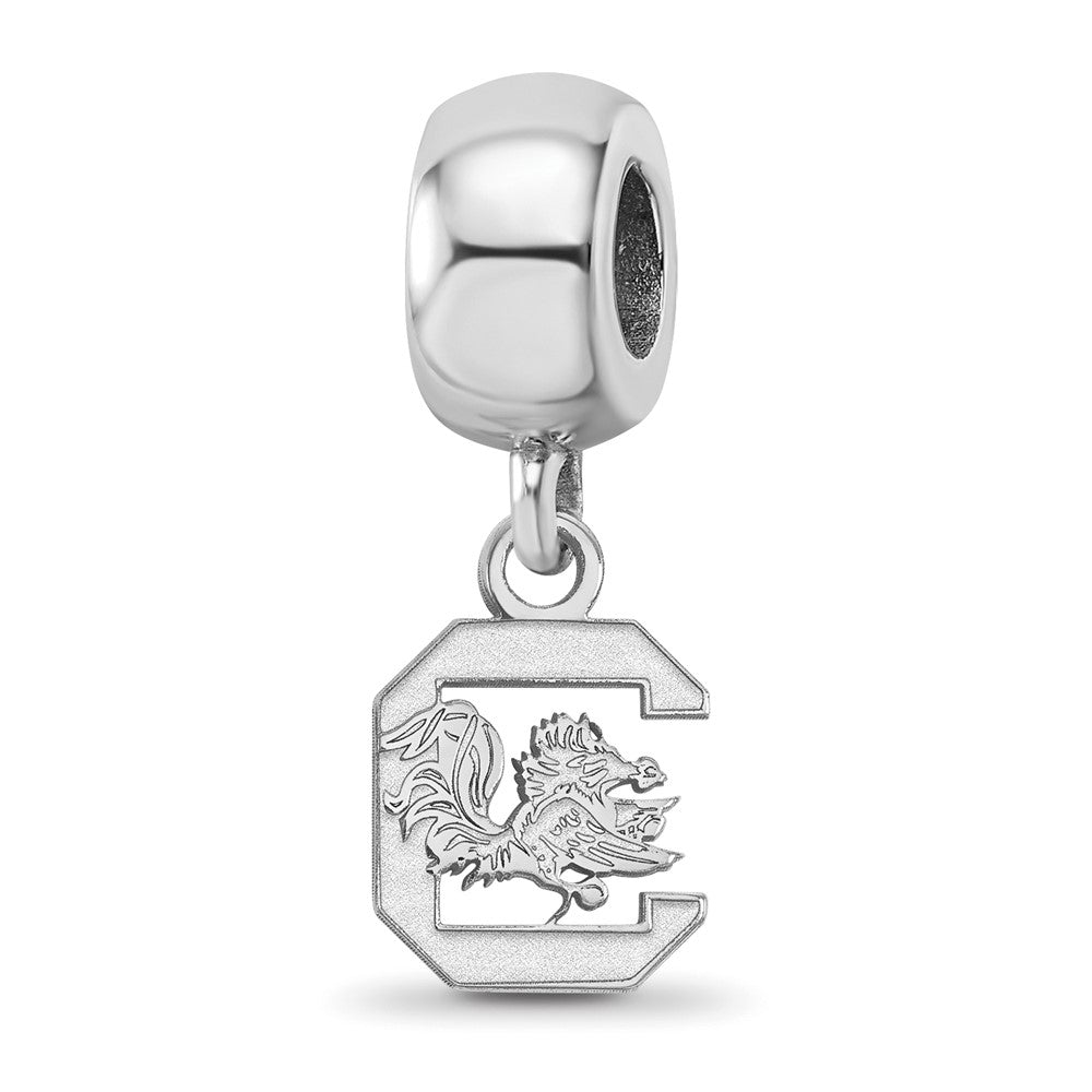 Sterling Silver Rhodium-plated U. of South Carolina XS Dangle Bead