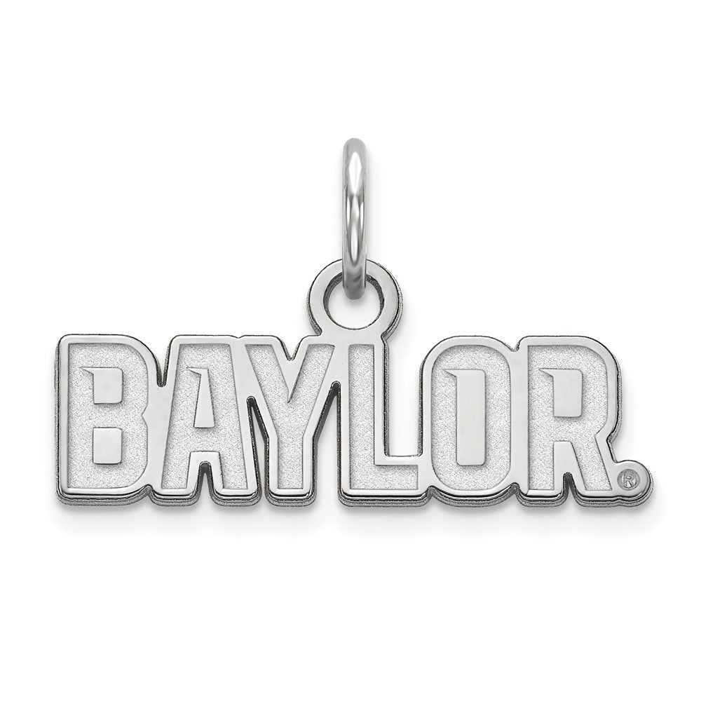 Sterling Silver Rhodium-plated Baylor University XS Pendant