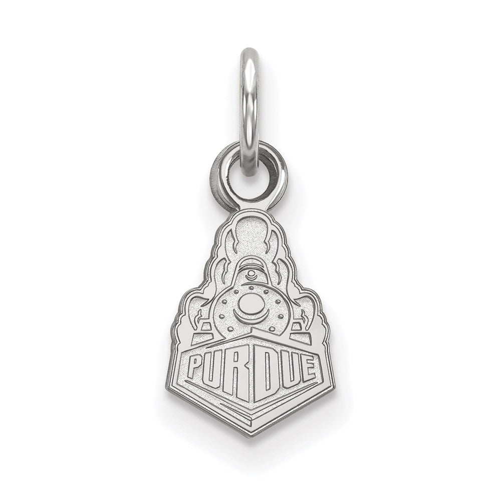 Sterling Silver Rhodium-plated Purdue Univ. XS Pendant
