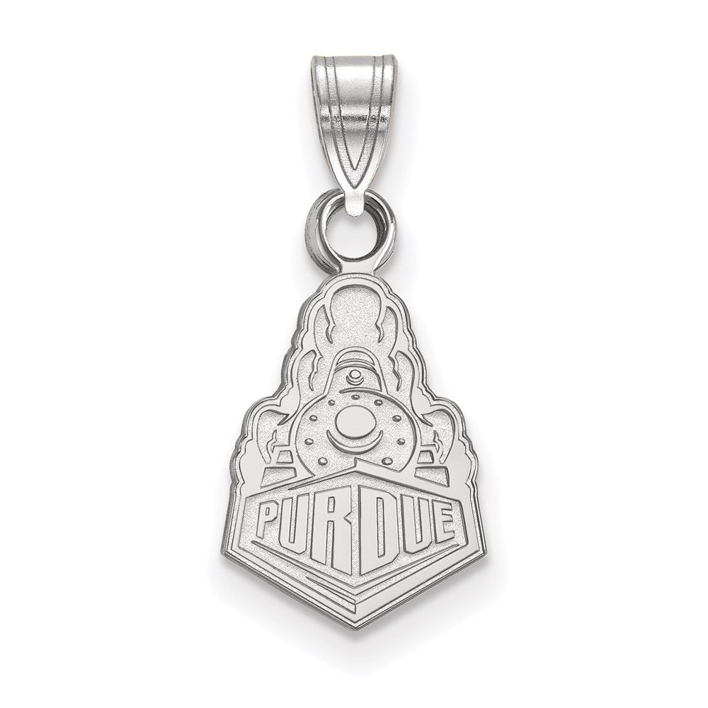 Sterling Silver Rhodium-plated Purdue Univ. Small Pendant