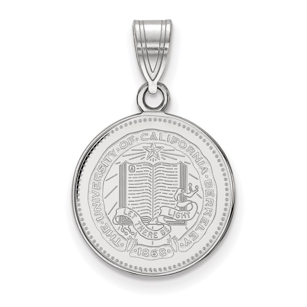 Sterling Silver Rhodium-plated U. of Calif. Berkeley Medium. Crest Pendant