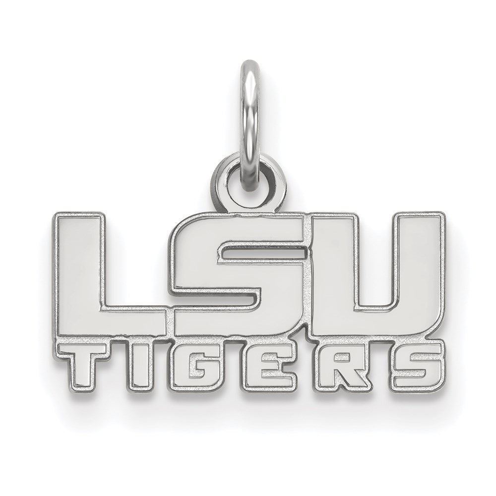 Sterling Silver Rhodium-plated Louisiana State University XS Pendant