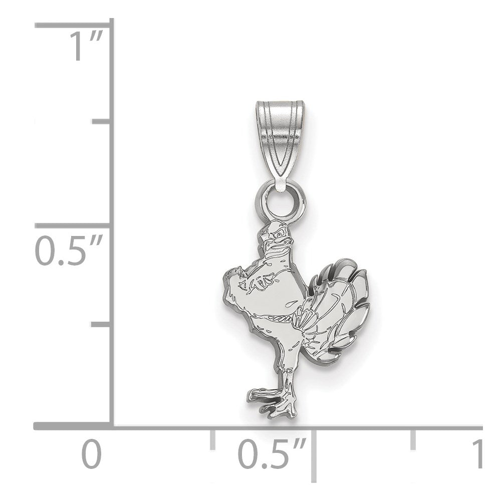 Sterling Silver Rhodium-plated Virginia Tech Small Pendant