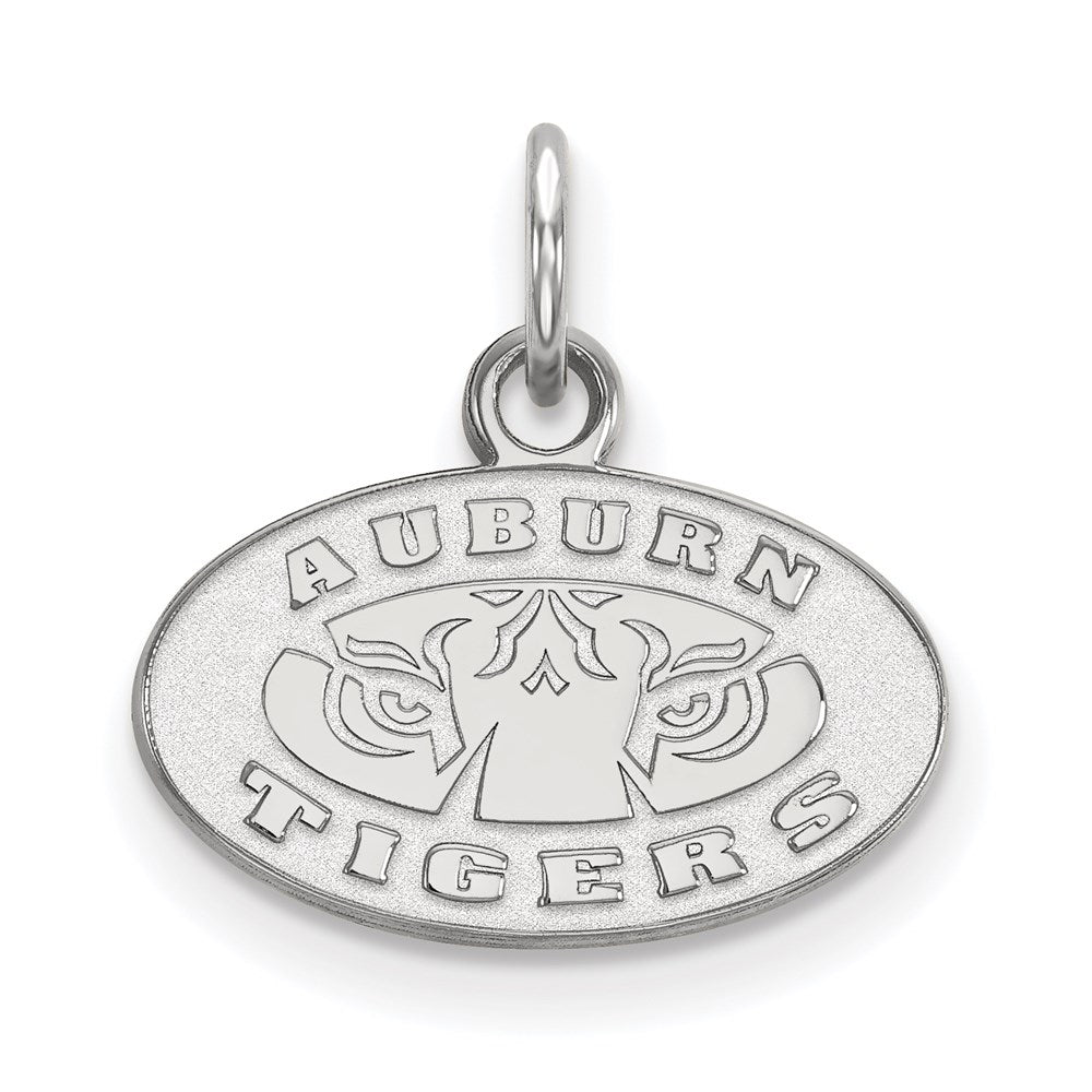 Sterling Silver Rhodium-plated Auburn Tigers XS Pendant