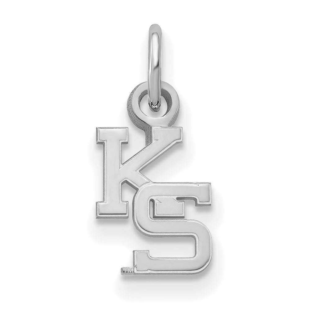 Sterling Silver Rhodium-plated Kansas State University XS Pendant