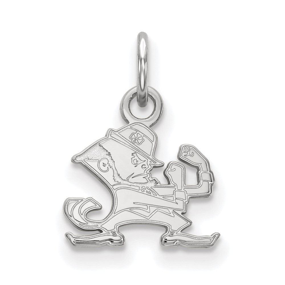 Sterling Silver Rhodium-plated University of Notre Dame XS Pendant