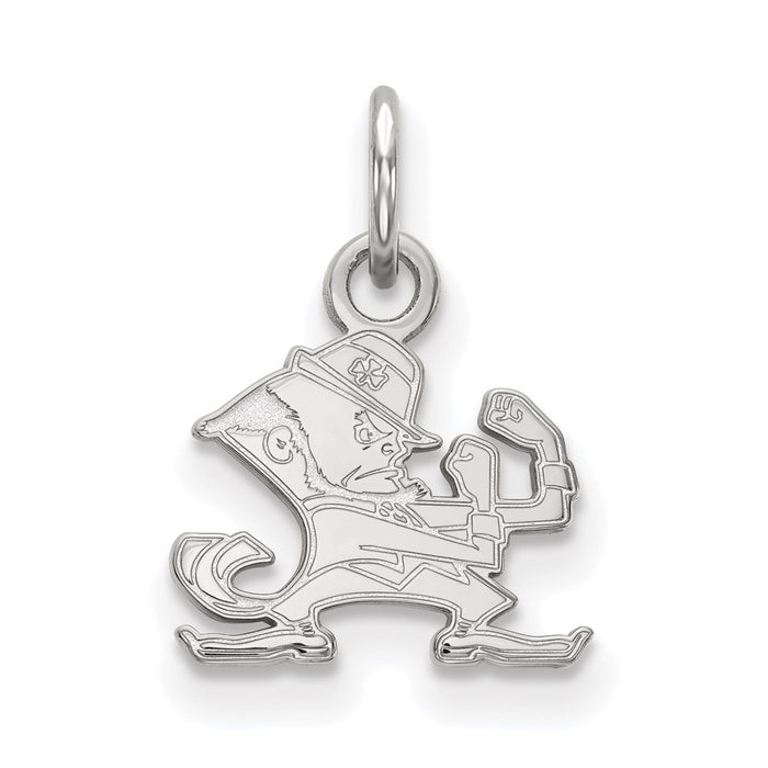 Sterling Silver Rhodium-plated University of Notre Dame XS Pendant